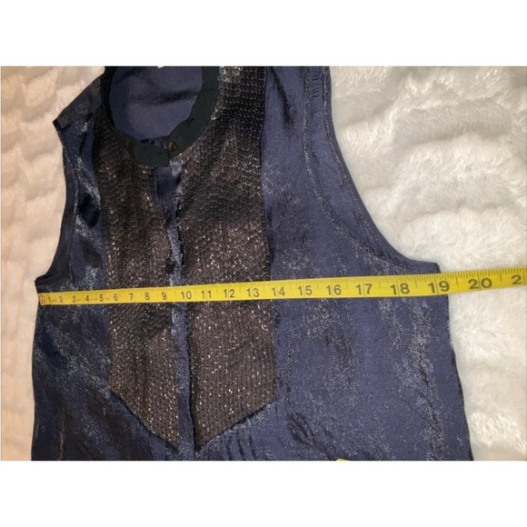 Calvin Klein Women’s Sleeveless Shimmer Button Down Top Size S - Picture 6 of 8